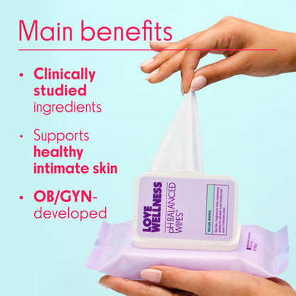 Love Wellness pH Balancing Wipes for Women