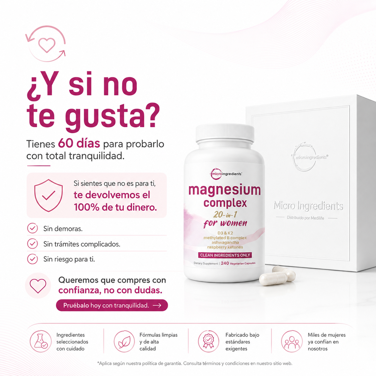 Complejo de Magnesio Femenino 20 en 1 – Bienestar Integral Todos los Días