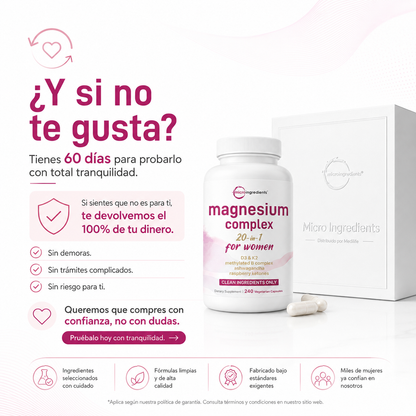 Complejo de Magnesio Femenino 20 en 1 – Bienestar Integral Todos los Días