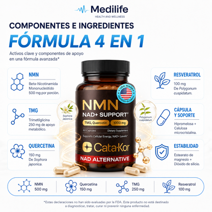 NMN - NAD 4-in-1 Supplement with Quercetin