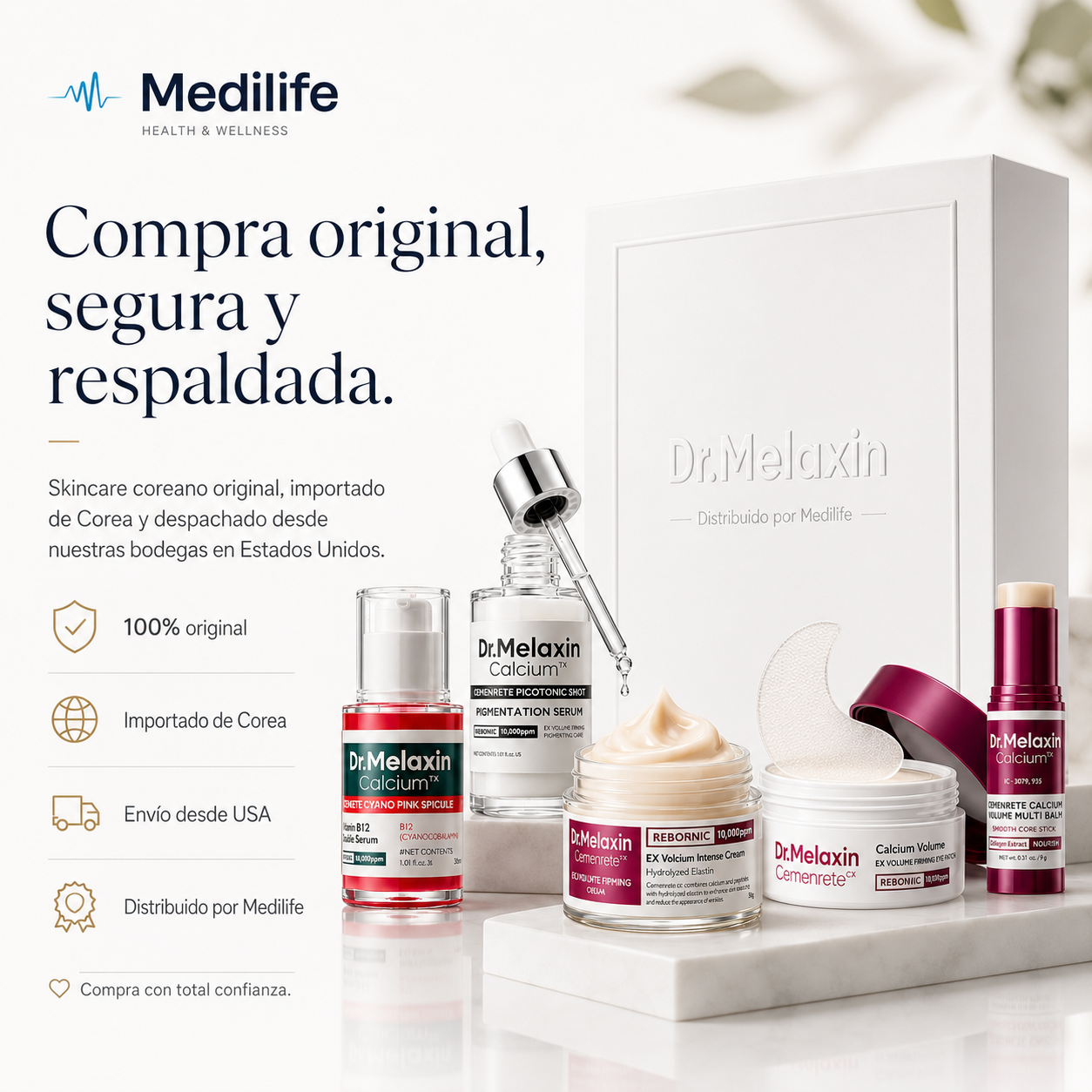 Set x5 Collagen Boost – Rutina Coreana Glass Skin 5 en 1 para Manchas, Poros y Firmeza