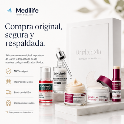 Set x5 Collagen Boost – Rutina Coreana Glass Skin 5 en 1 para Manchas, Poros y Firmeza