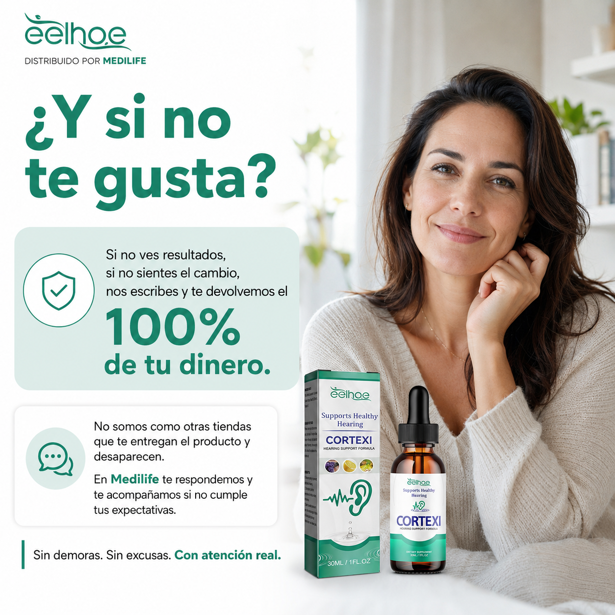 Fórmula Auditiva para Oído Tapado, Zumbido, Dolor ó Acumulación de Cerumen – 30 ml