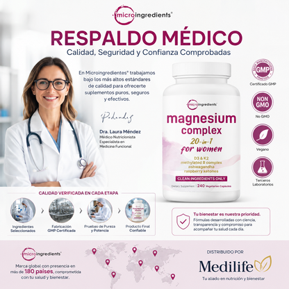 Complejo de Magnesio Femenino 20 en 1 – Bienestar Integral Todos los Días