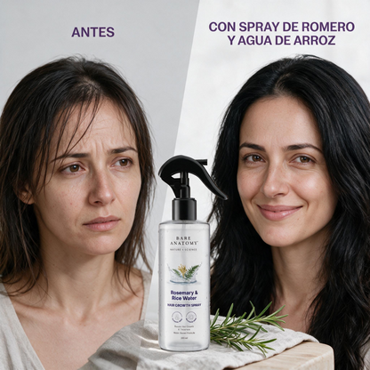 Rosemary & Rice Water, Spray Capilar para Crecimiento y Grosor 200ml