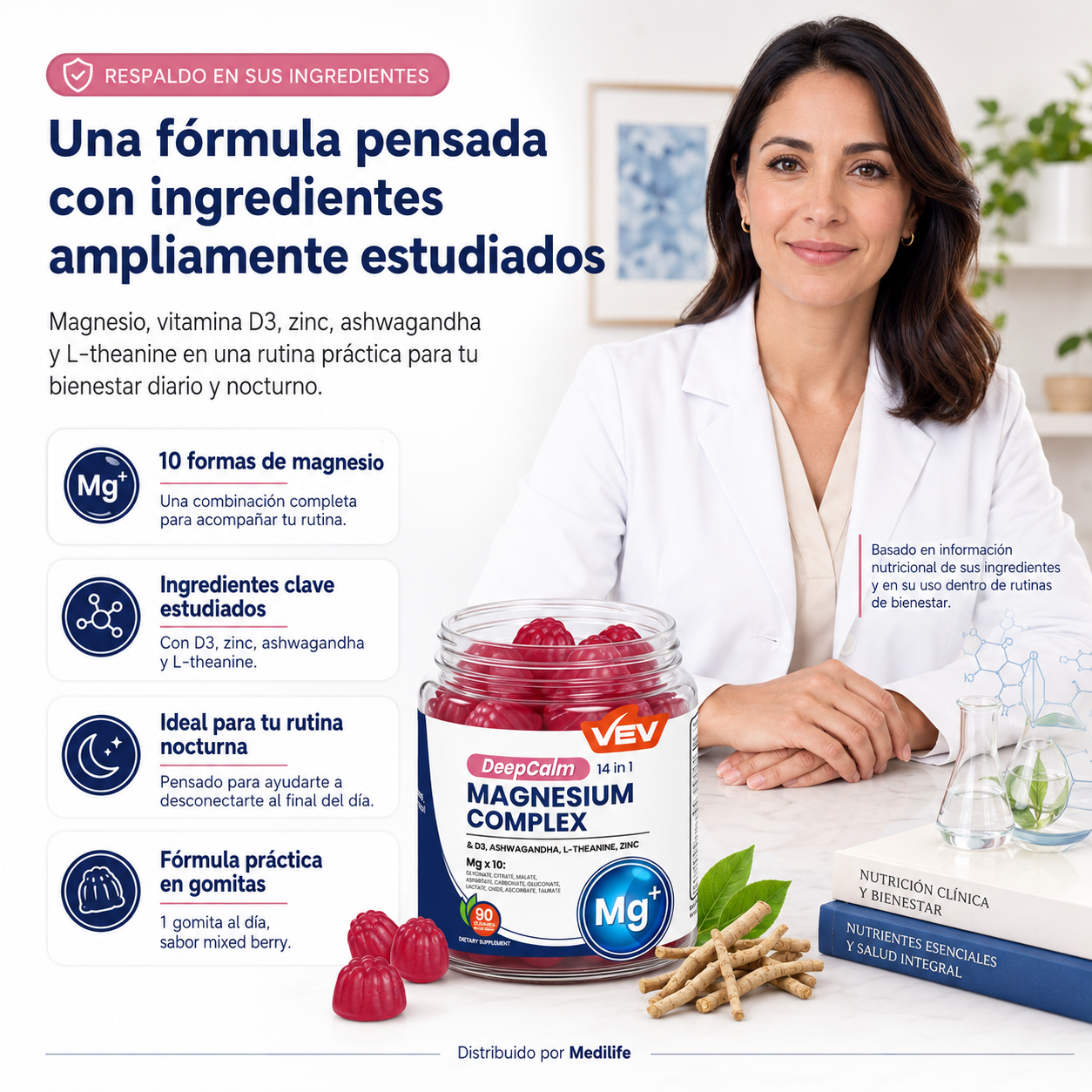 Gomitas de Magnesio DeepCalm 14 en 1 – Calma, Relajación y Bienestar Diario