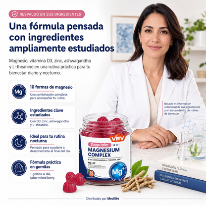 Gomitas de Magnesio DeepCalm 14 en 1 – Calma, Relajación y Bienestar Diario