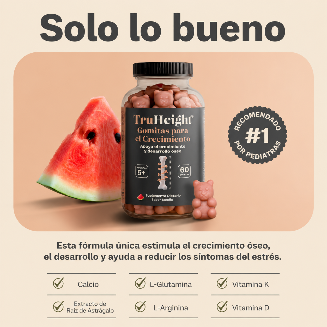 Gomitas de Crecimiento | Apoyo Nutricional + Vitaminas D3 y K2