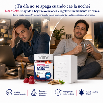Gomitas de Magnesio DeepCalm 14 en 1 – Calma, Relajación y Bienestar Diario